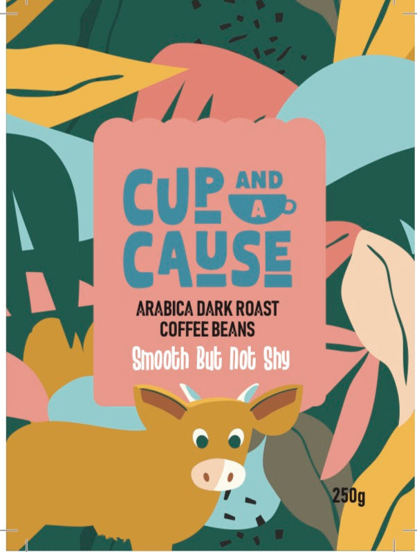 Arabica Dark coffee beans label