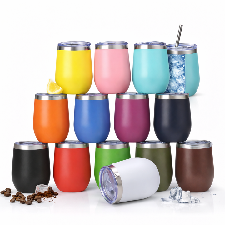 Insulated cup with no handle. Teal