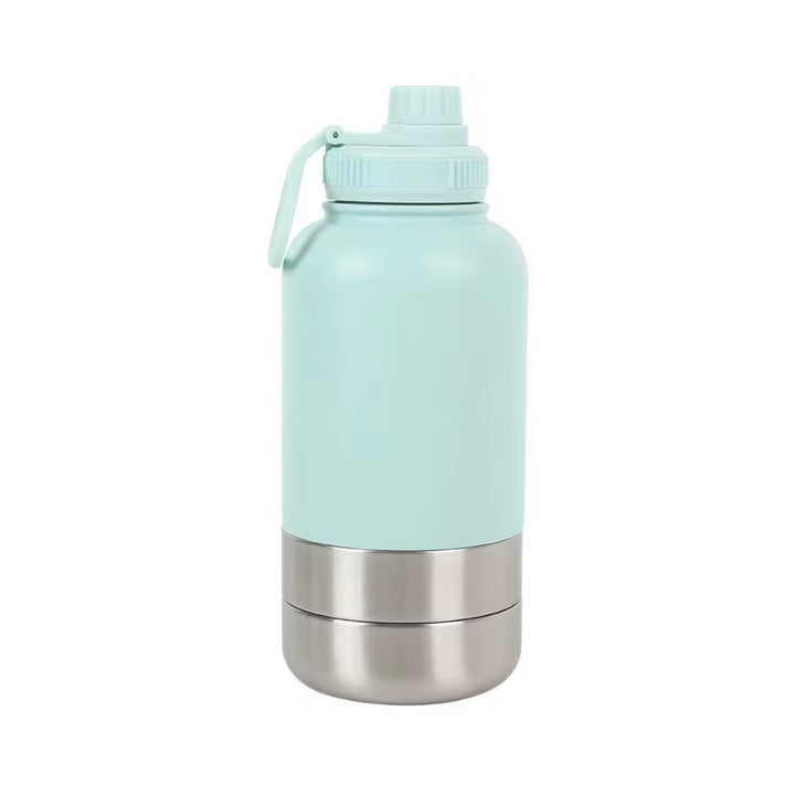 Drink bottle with 2 bowls - Aqua / Sky Blue