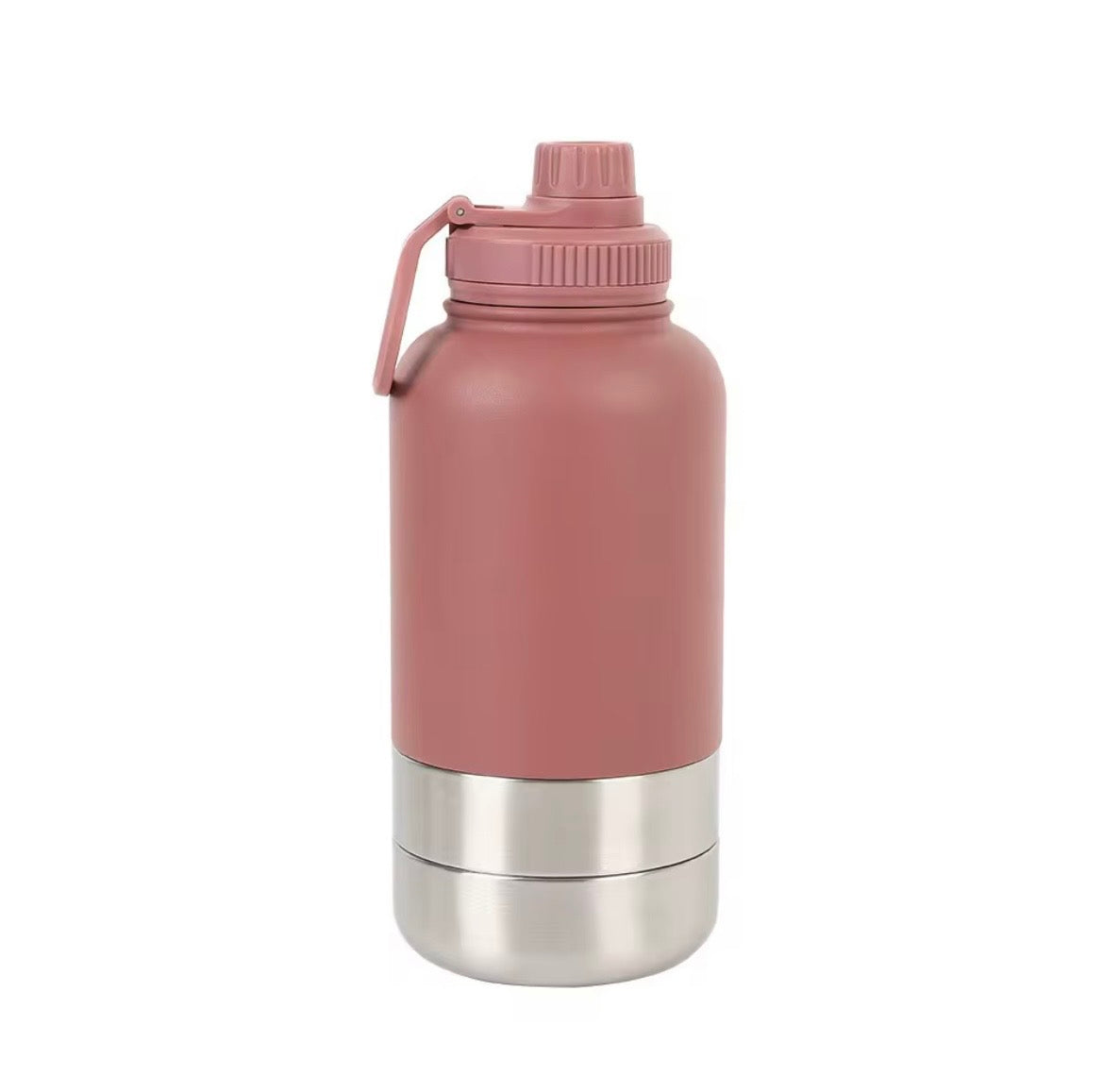 Drink bottle with 2 bowls - Dusty Rose / Plum