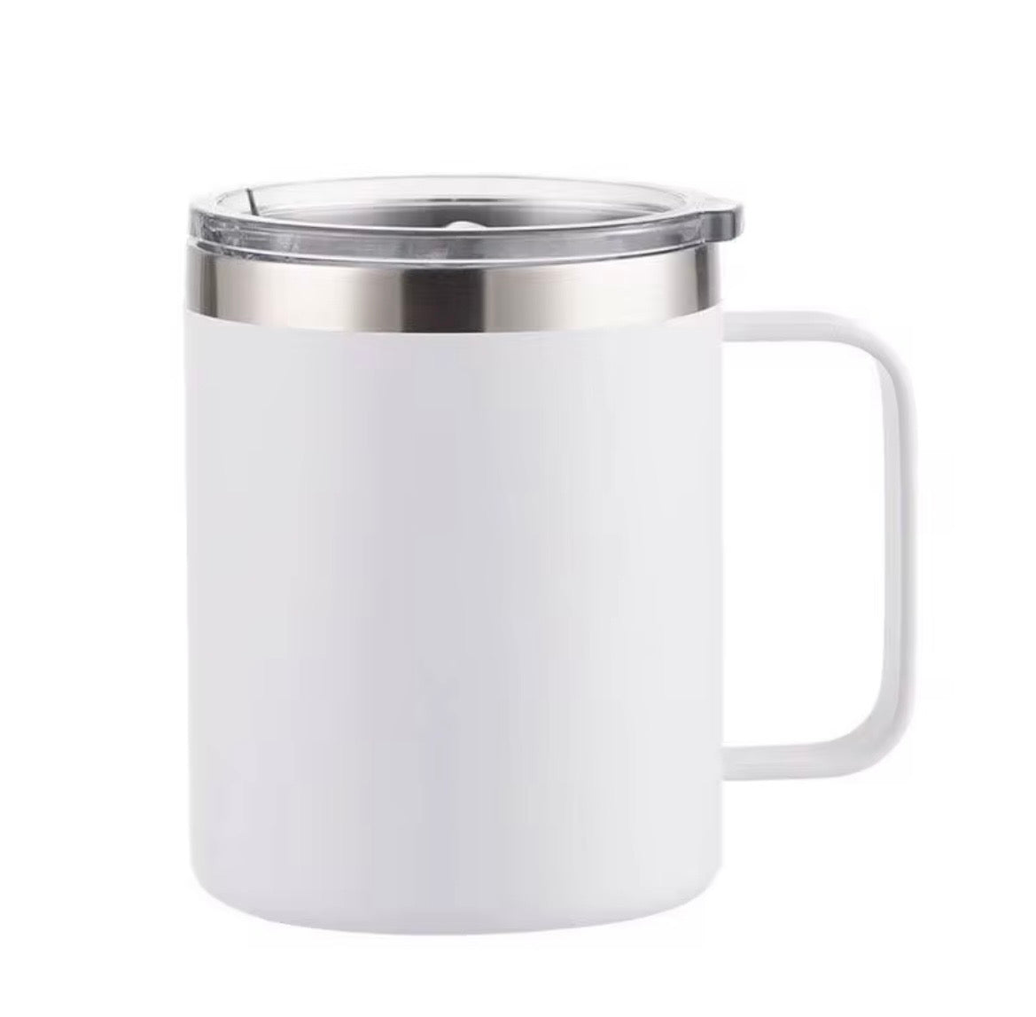 Insulated mug with handle - White