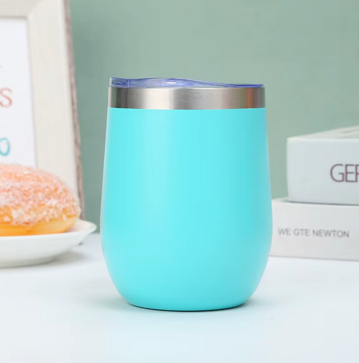 Insulated cup with no handle. Teal