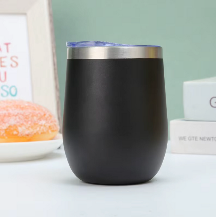 Insulated cup with no handle. Black