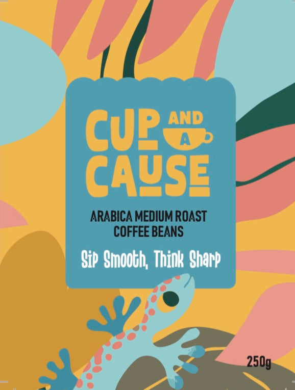 Arabica Medium coffee beans label